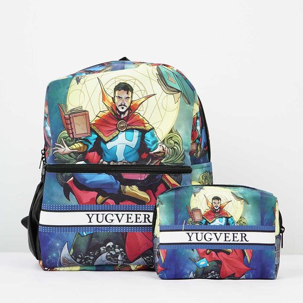 Personalised Cartoon Printed Kids Bagpack Combo Gift Set